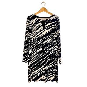 Trina Turk Zebra Print long Sleeve Dress